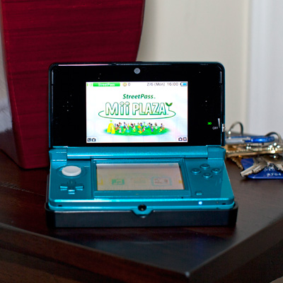 NINTENDO® 3DS™ Handheld Entertainment System - This handheld entertainment center is the next generation in portable gaming.  Offers eye-popping 3-D visuals and a built-in camera that takes 3-D photos.  Connect to friends, other players and wireless hotspots with wireless StreetPass and SpotPass communication modes.  Plays all Nintendo® DS games, but not all will appear in 3-D.